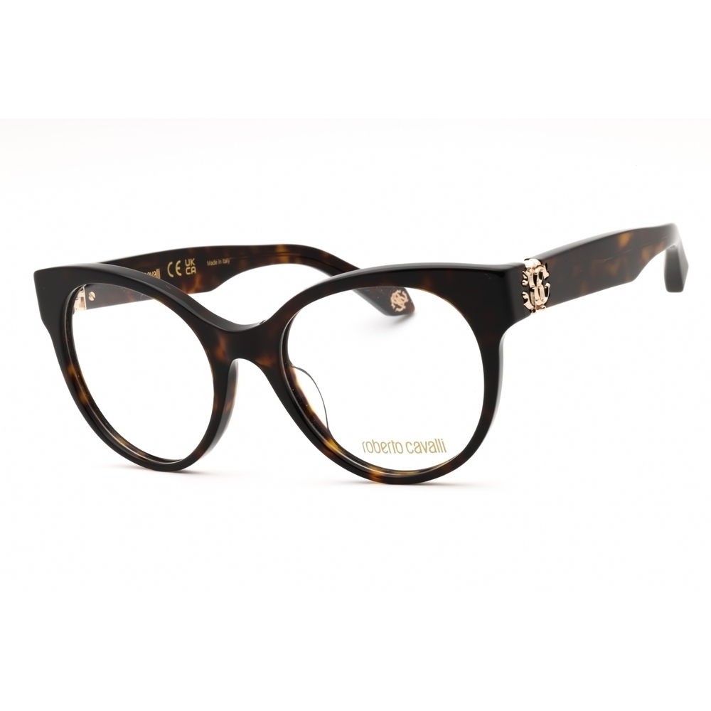 Roberto Cavalli VRC027M Eyeglasses Dark Havana Acetate Round